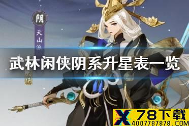 《武林闲侠》阴系升星材料是什么 武林闲侠阴系升星表一览